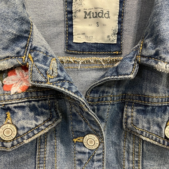 Distressed Vintage Mudd Floral Denim Jacket - Picture 2 of 10